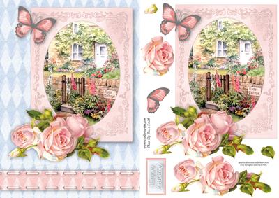 Country Cottage Floral Quick Card