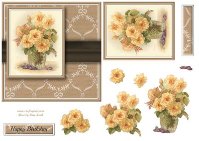 Orange Roses 6x6 Quick Card