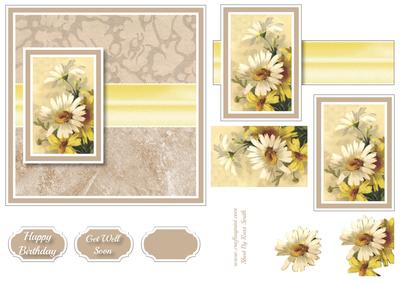 Daisies 6x6 Quick Card