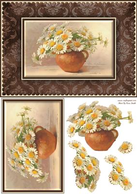 Pot of Daisies Quick Card