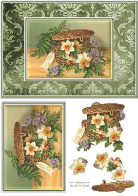 Basket of Daffodils Quick Card
