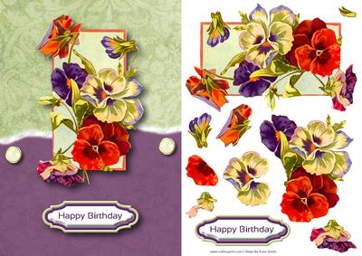 Pansies Quick Card