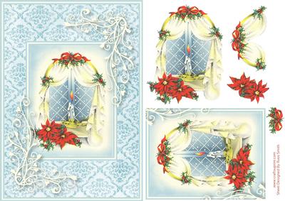 Snowy Window & Candle Quick Card