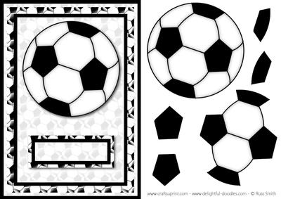 Football / Soccer Card Front & Decoupage