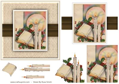 Bible & Candles 6x6 Quick Card