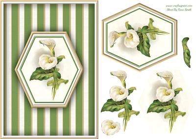 Modern Vintage Calla Lilies Quick Card