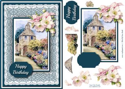 The Dovecote on Lace Quick Card