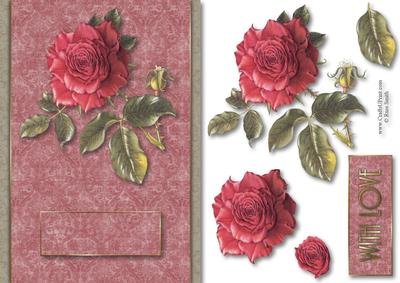 Red Rose Card Front