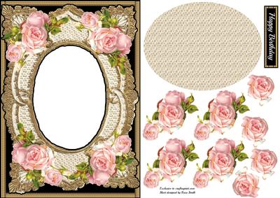 Pink Roses Aperture Card