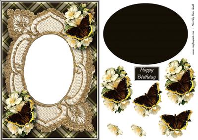 Vintage Butterflies Aperture Card