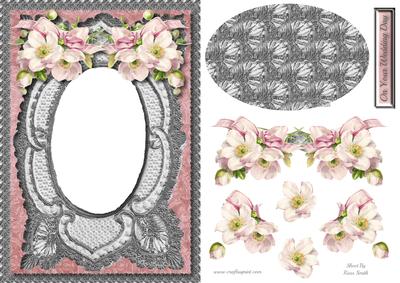 Pink Flowers Aperture Card