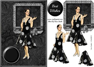 Black & Silver Glamourous Lady Quick Card