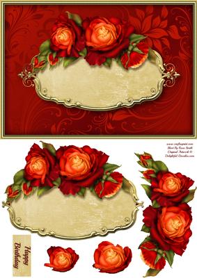 Orange Roses Quick Card