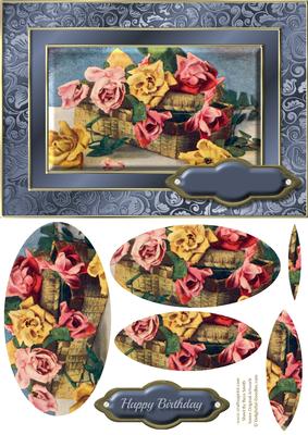Basket of Roses Quick Card