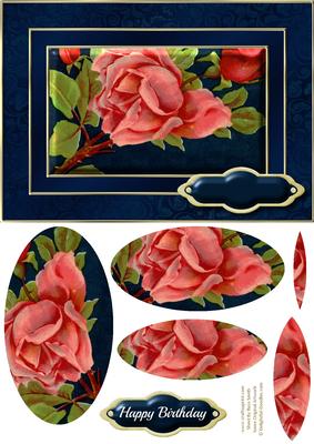Pink Rose Fancy Quick Card