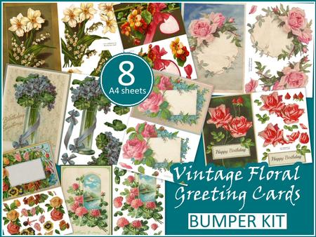 Vintage Floral Greeting Cards Bumper Kit