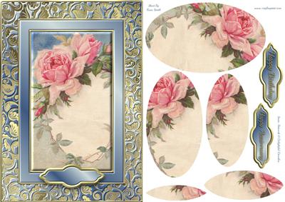 Light Pink Roses Fancy Quick Card