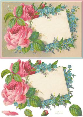 Pink Victorian Rose Quick Card