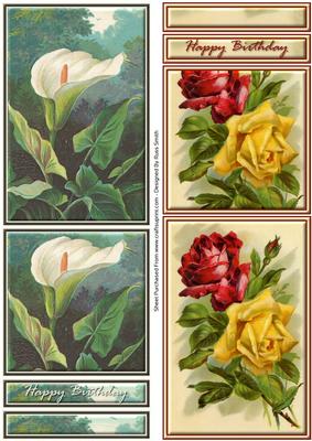 Calla Lily & Vintage Roses Topper Sheet