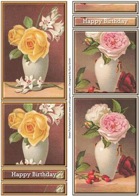 Vases of Roses Topper Sheet