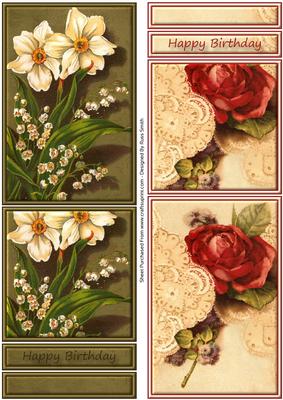 Vintage Flowers Topper Sheet