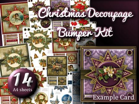 Christmas 8x8 Decoupage Massive Bumper Kit