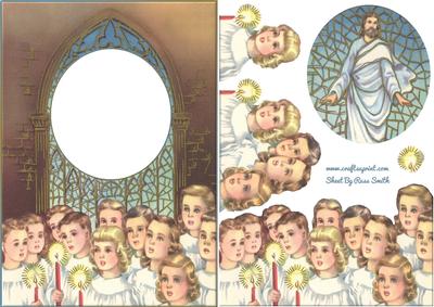Christmas Church Choir Aperture Card