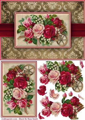 Vintage Pink Roses Quick Card