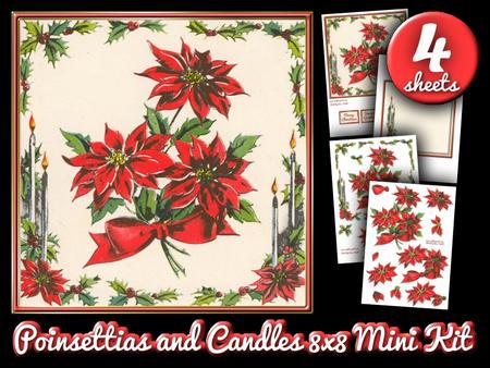 Poinsettias and Candles 8x8 Mini Kit