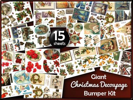 Giant Christmas Decoupage Bumper Kit - 30 Toppers!