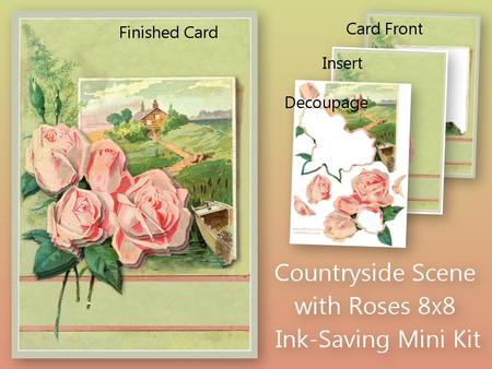 Countryside Scene with Roses A5 Ink-saving Mini Kit