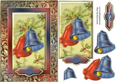 Musical Christmas Bells Fancy Quick Card