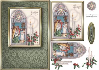 Nativity & Holly Quick Card