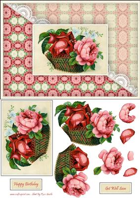 Basket of Roses Quick Card