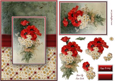 Poppies and Daisies Quick Card