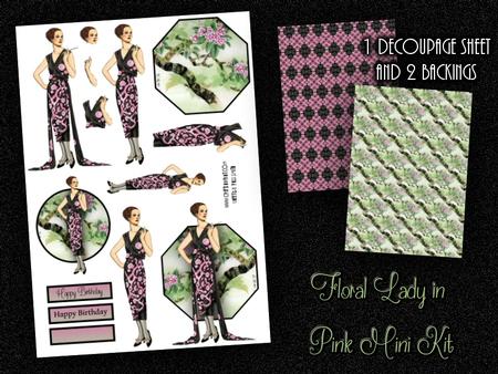 Floral Lady in Pink Mini Kit