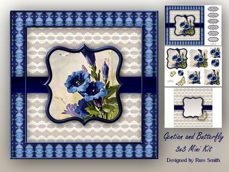 Gentian and Butterfly 8x8 Mini Kit