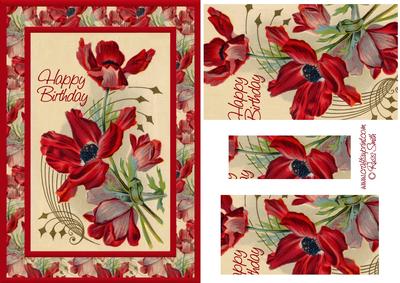 Poppy Birthday Card Front