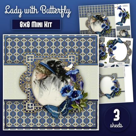 Lady with Butterfly 8x8 Mini Kit