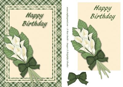 Birthday Lillies Card Front