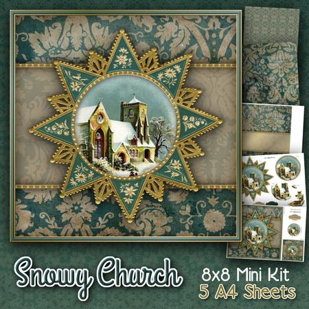 Snowy Church 8x8 Mini Kit