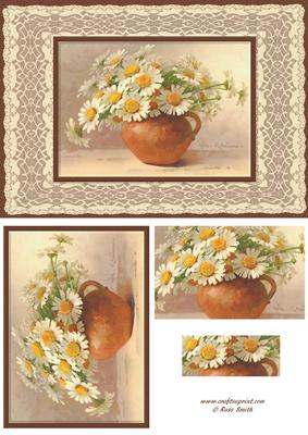 Daisies and Lace Card Front