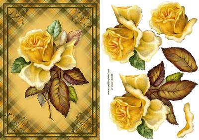 Golden Rose Card Front