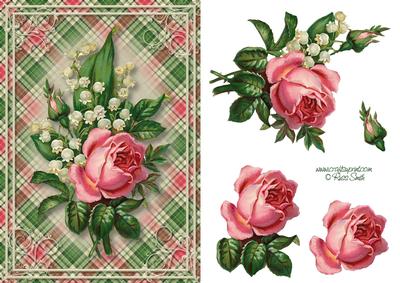 Pink and White Flowers Card Front