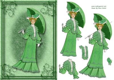 Lady in Green Card Front