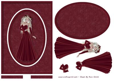 Lady in Red Spinner Card
