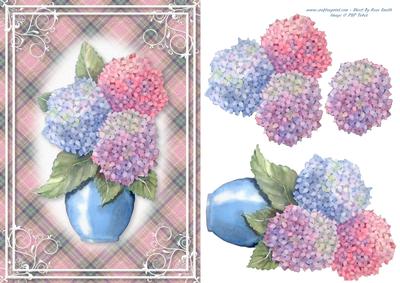 Vase of Hydrangeas Card Front
