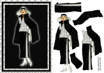 Lady in Black Card Front