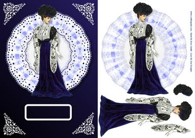 Elegant Lady 1 on Lace Card Front