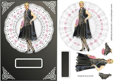 Elegant Lady 4 on Lace Card Front